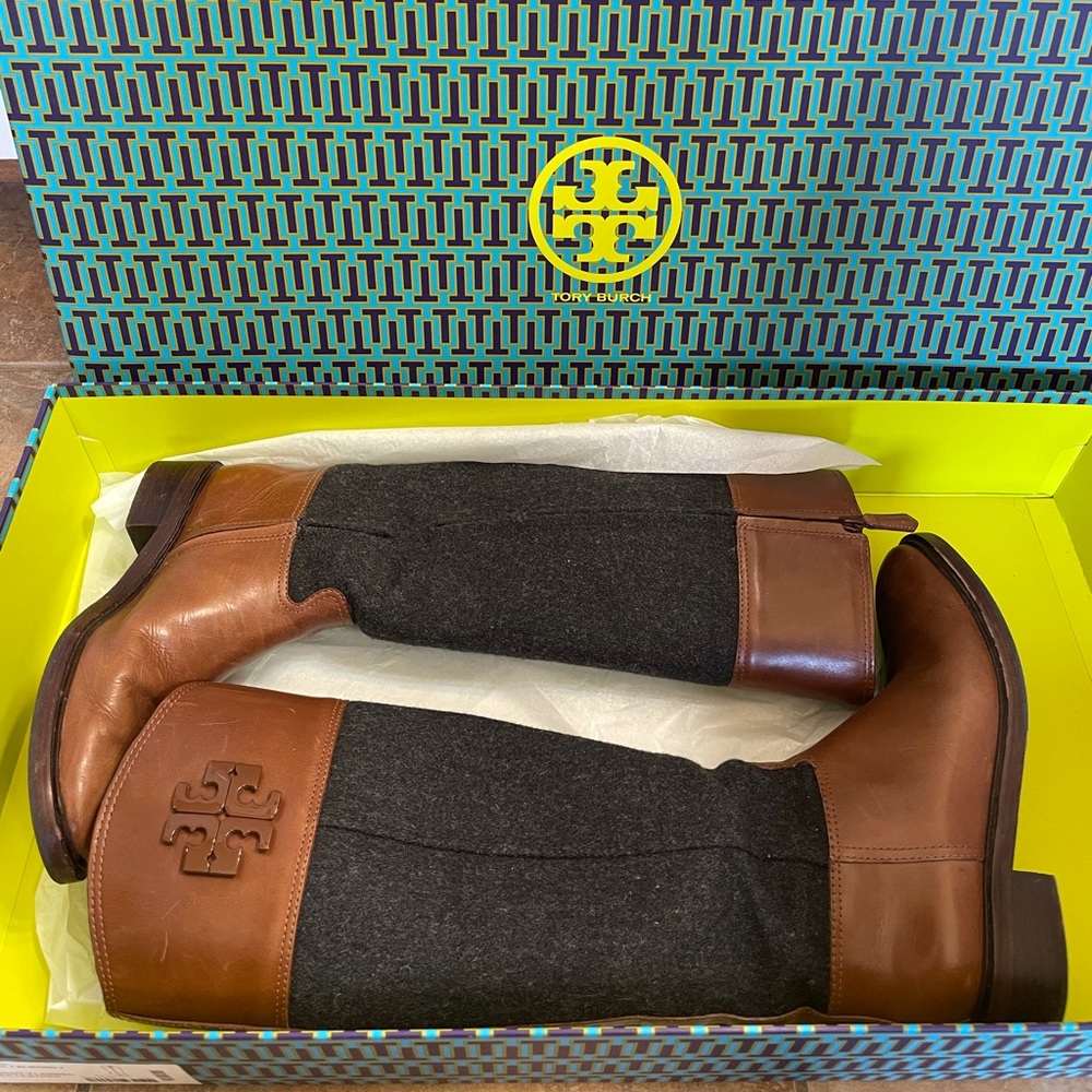 Tory Burch Lowell 2 Tiding boot in almond/wool